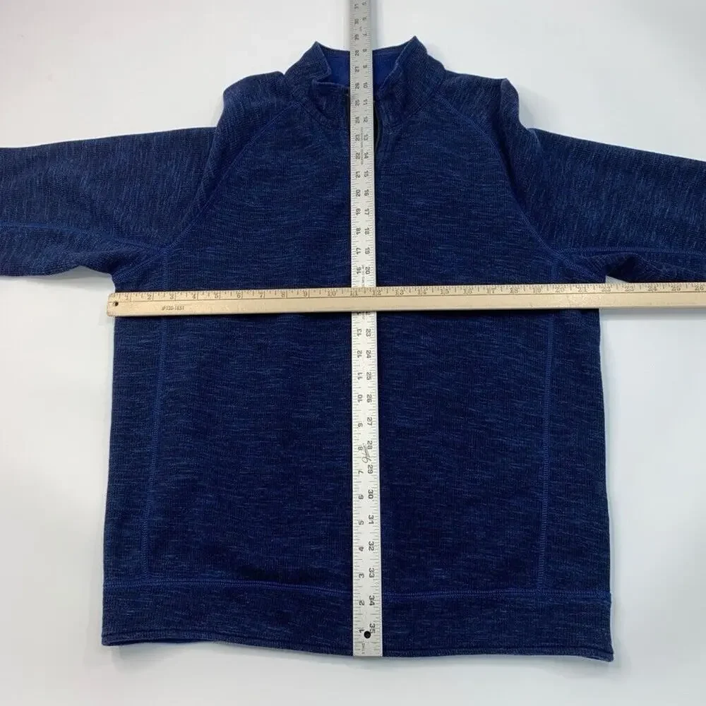 Tommy‎ Bahama Sweater Mens Medium Prussian Blue Slub Tropic Reversible Half Zip